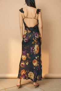 Dress Forum - Flutter Sleeve Low Back Maxi Dress