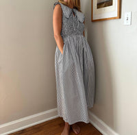 Sofie The Label - Ava Pinstripe Collared Tank Midi Dress