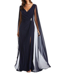 R&M Richards - Chiffon Duster Cape Gown