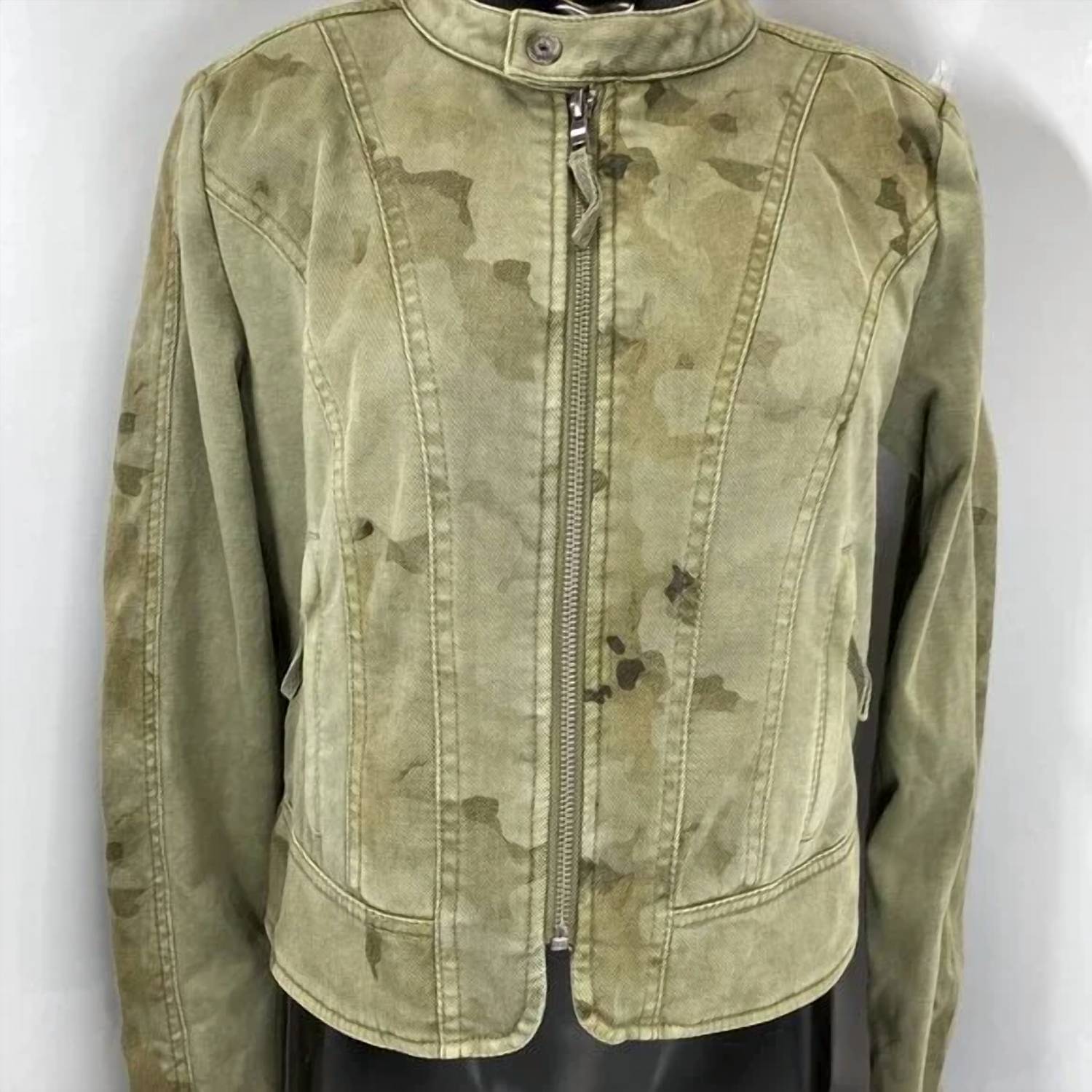 Marrakech - Women's Carysse Denim Jersey Moto Jacket