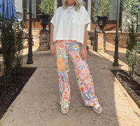 Anniewear - Summer Patchwork Wide Leg Jeans