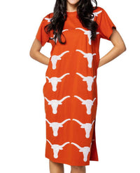 Queen Of Sparkles - Licensed Texas Mascot Midi Tee Dress