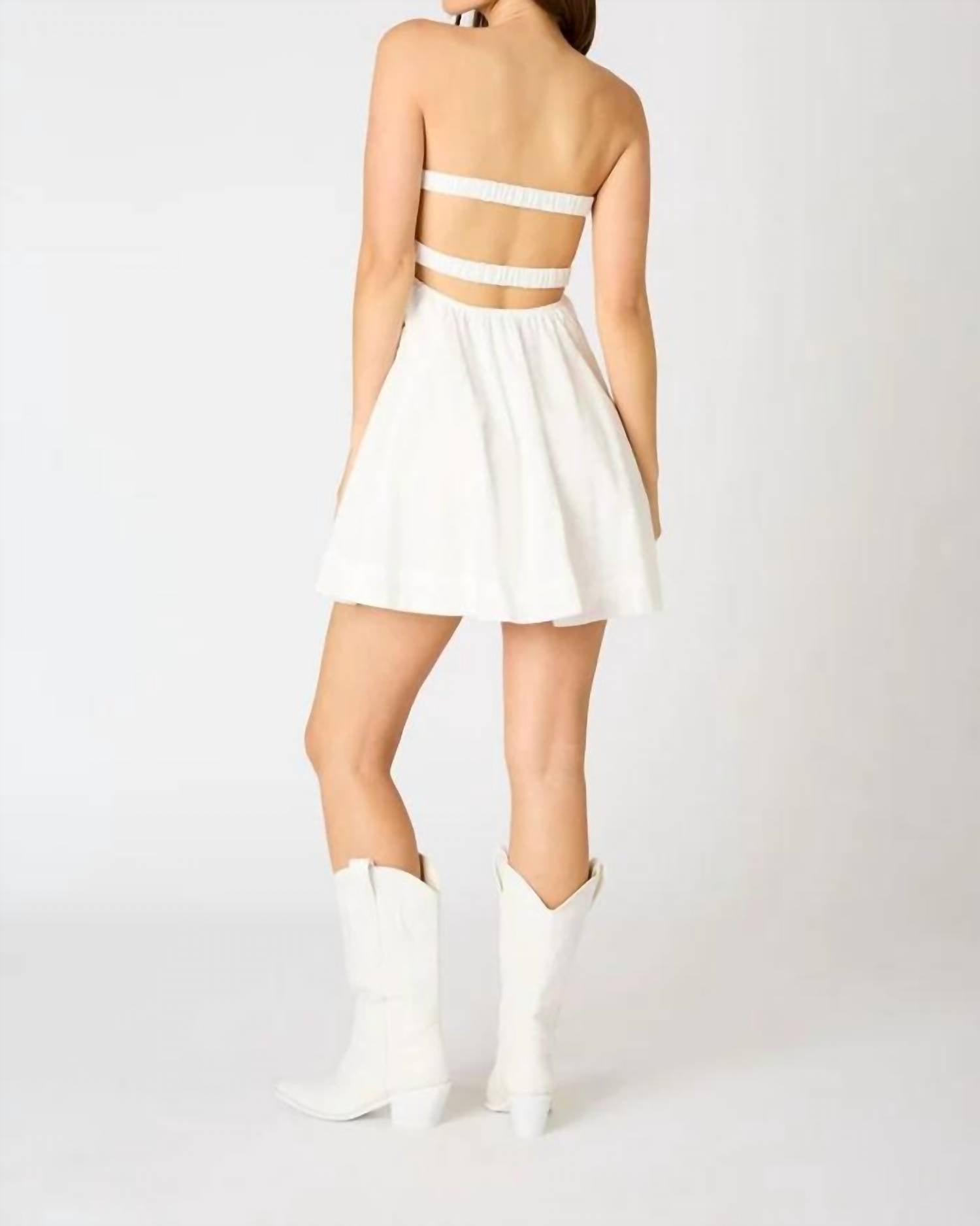 Cotton Candy La - Babydoll Twist Keyhole Eyelet Dress
