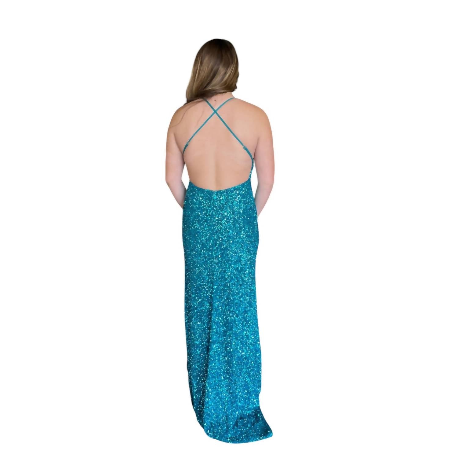 Chandalier - V Neck Slit Maxi Dress