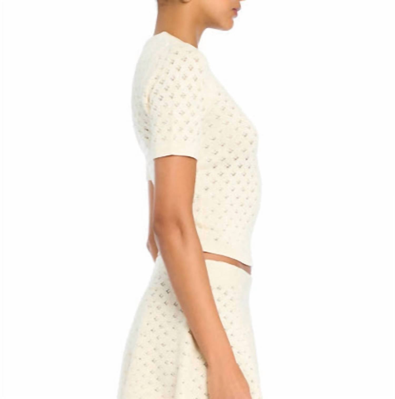 SER.O.YA Josie Top in eggshell - women's shirt - alternate view