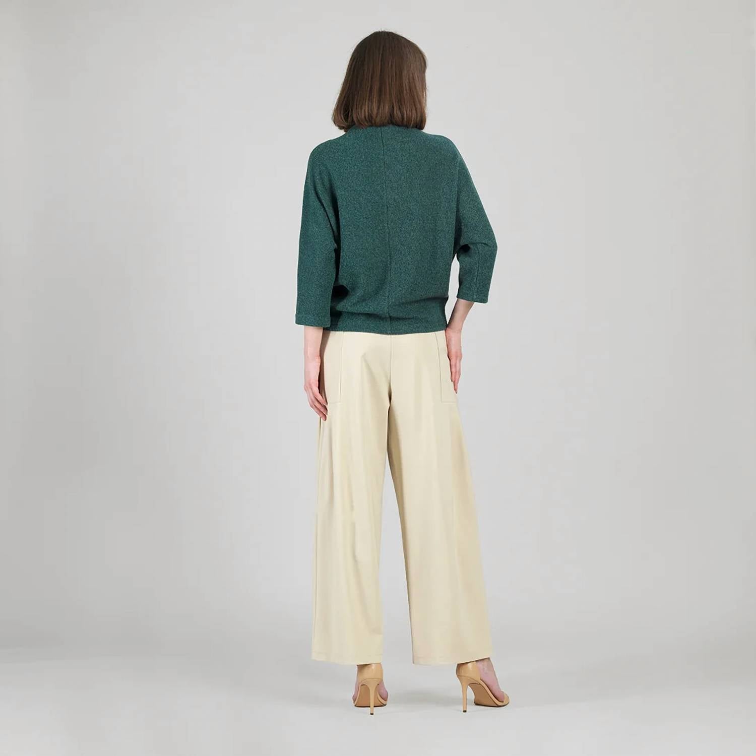 Clara S - Plush Ribbed Funnel Neck Top