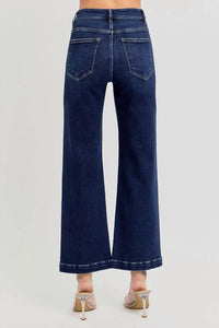 Risen - Tinsley Tummy Control High Rise Crop Wide Jeans