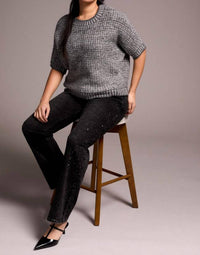 Tribal - Textured Sparkle Knit Top