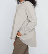 Renuar - Button Down Long Sleeve Stripe Top