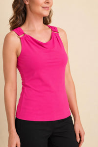 Joseph Ribkoff - RING ACCENT SLEEVELESS TOP