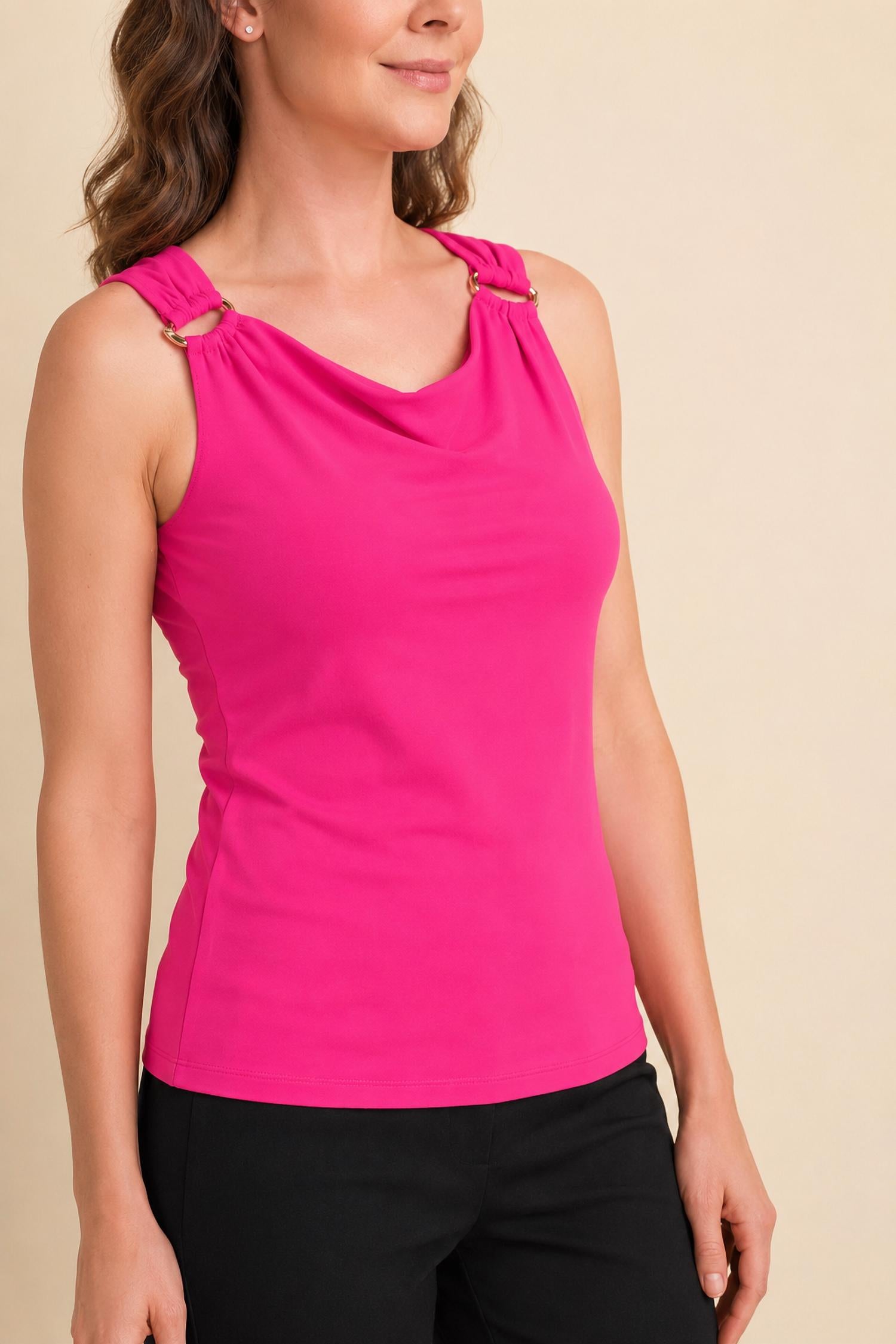 Joseph Ribkoff - RING ACCENT SLEEVELESS TOP