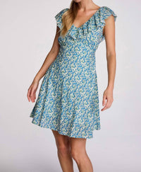 sundays Cassie Mini Dress in embroidered floral - women's dress - alternate view