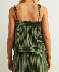 Miou Muse - Market Stripe Tie Top