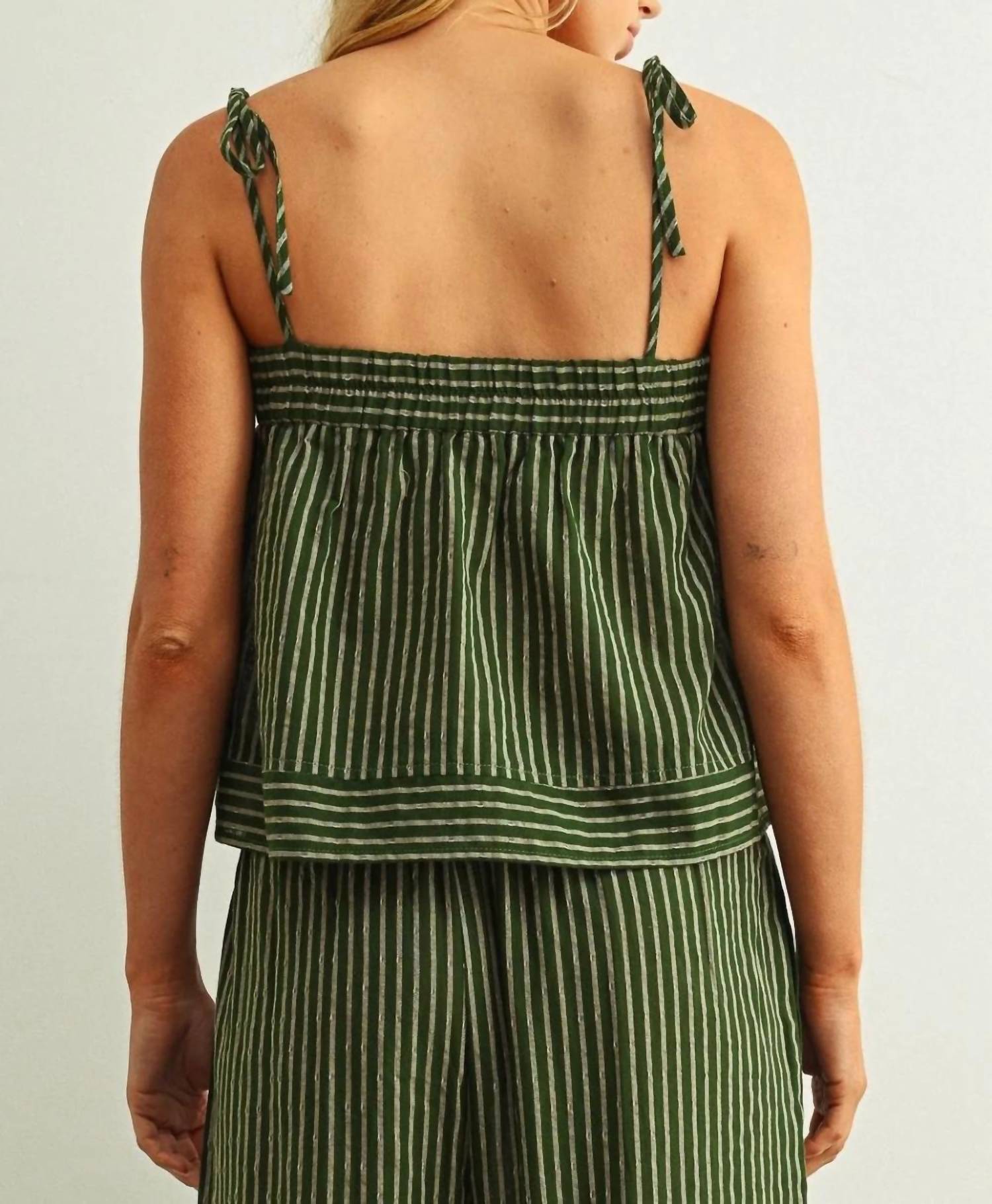Miou Muse - Market Stripe Tie Top