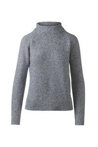 Kinross - Marled Garter Funnel Sweater