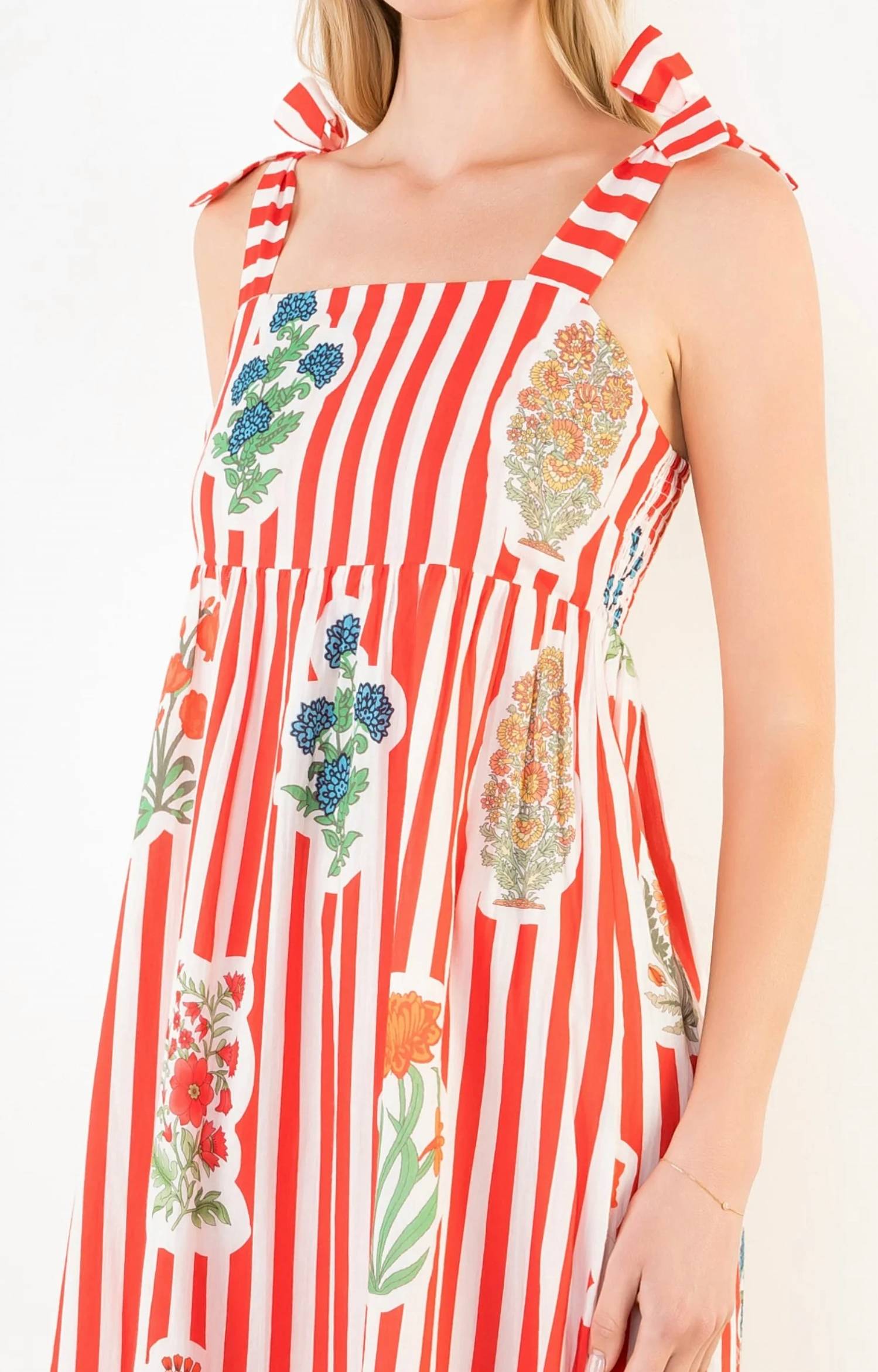Thml - Floral Striped Maxi Dress