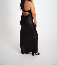 In The Beginning - Strapless Open Back Maxi Dress