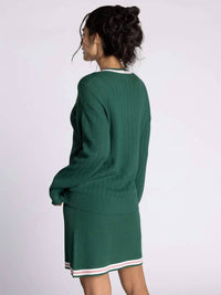 Thread & Supply Alexis Sweater in forest pink - women's sweater - detail view