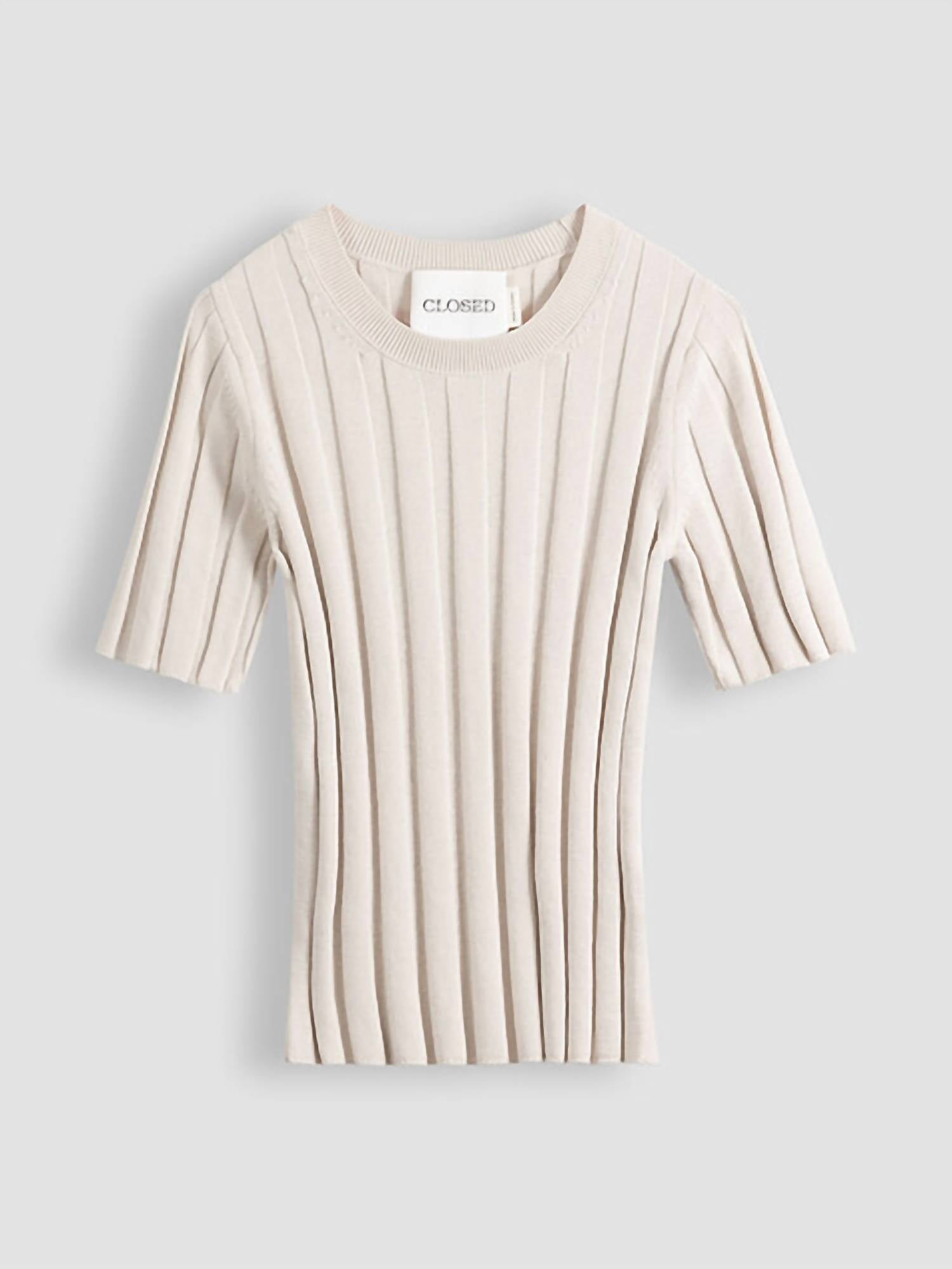 Closed - Short Sleeve Knit Ribbed Top