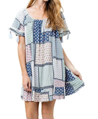 Kori - Folklore Tassel Mini Swing Dress