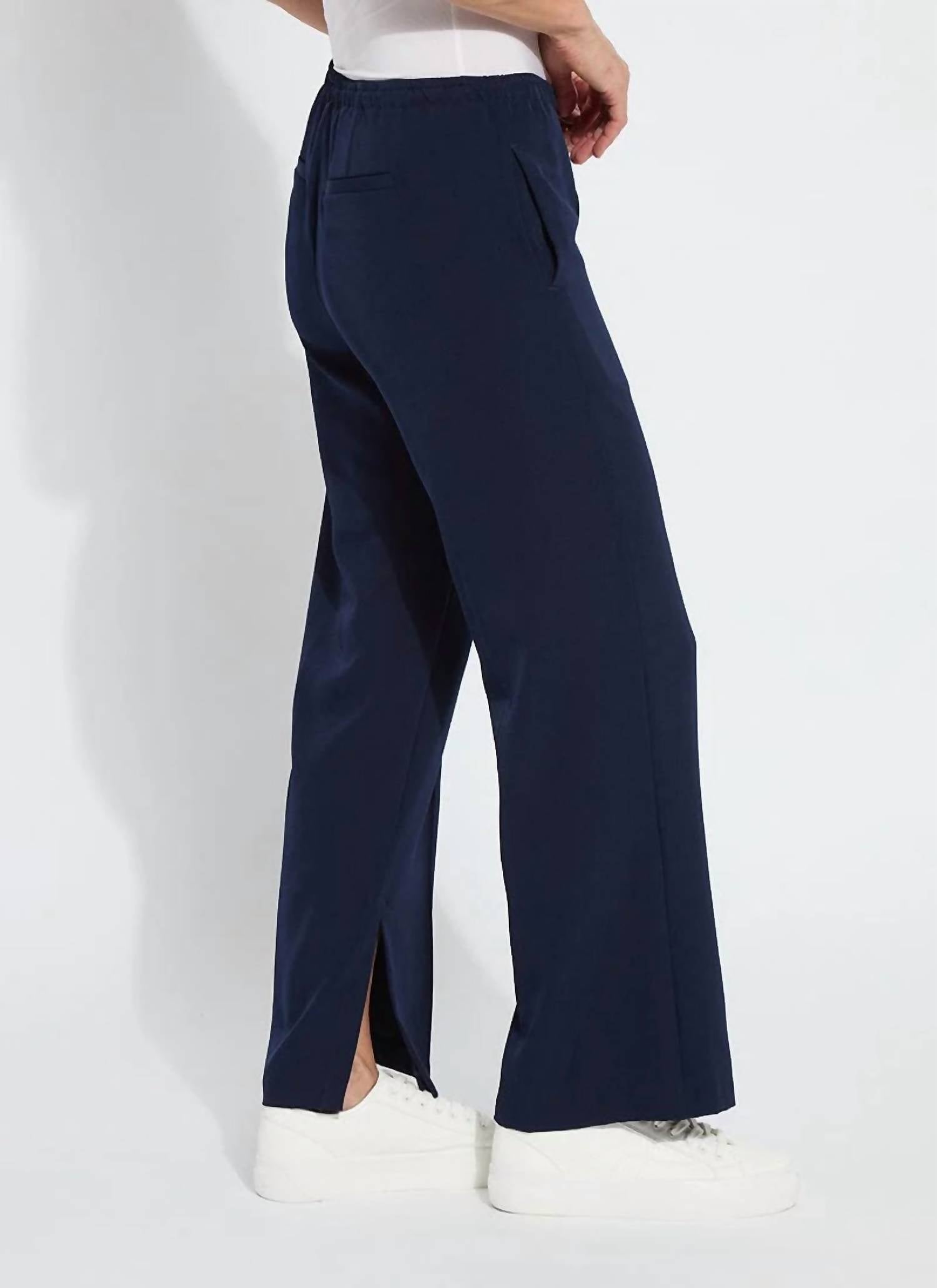 Lysse Women's Genevieve Drawstring Trouser in true navy - women's pants - alternate view