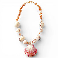 Bijoux Envie - Women's Coastal Beaded Seashell Necklace