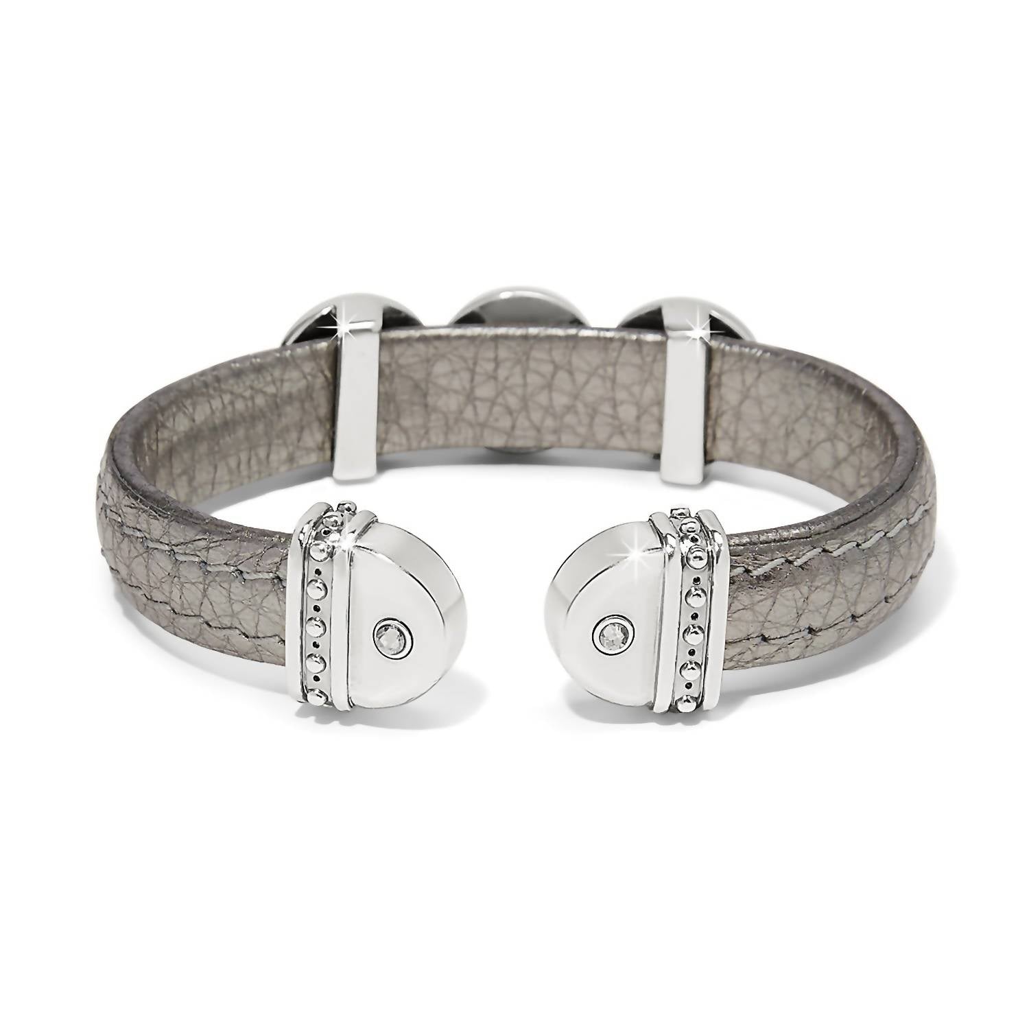 Brighton - Women's Mosaic Two Tone Leather Disc Cuff Bracelet