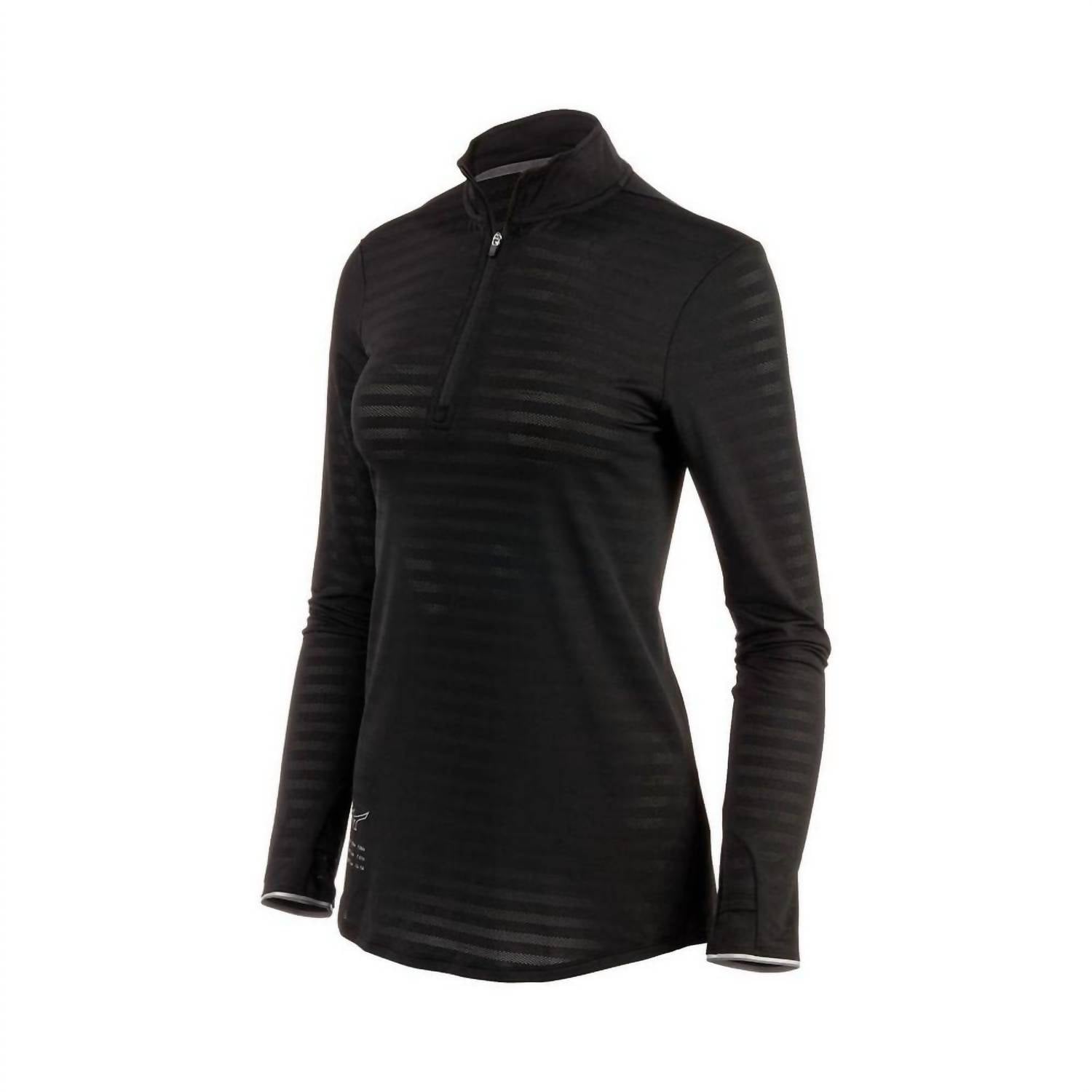 MIZUNO Women's Alpha Eco Half Zip Top in black - women's long sleeve top