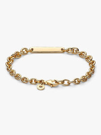Pandora Engravable Bar Link Bracelet in gold - women's jewelry - alternate view