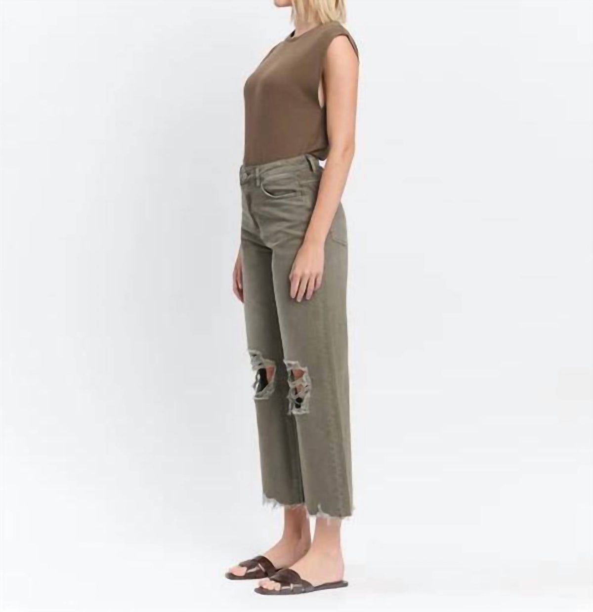 Vervet By Flying Monkey - Super High Rise 90s Vintage Crop Flare Jeans