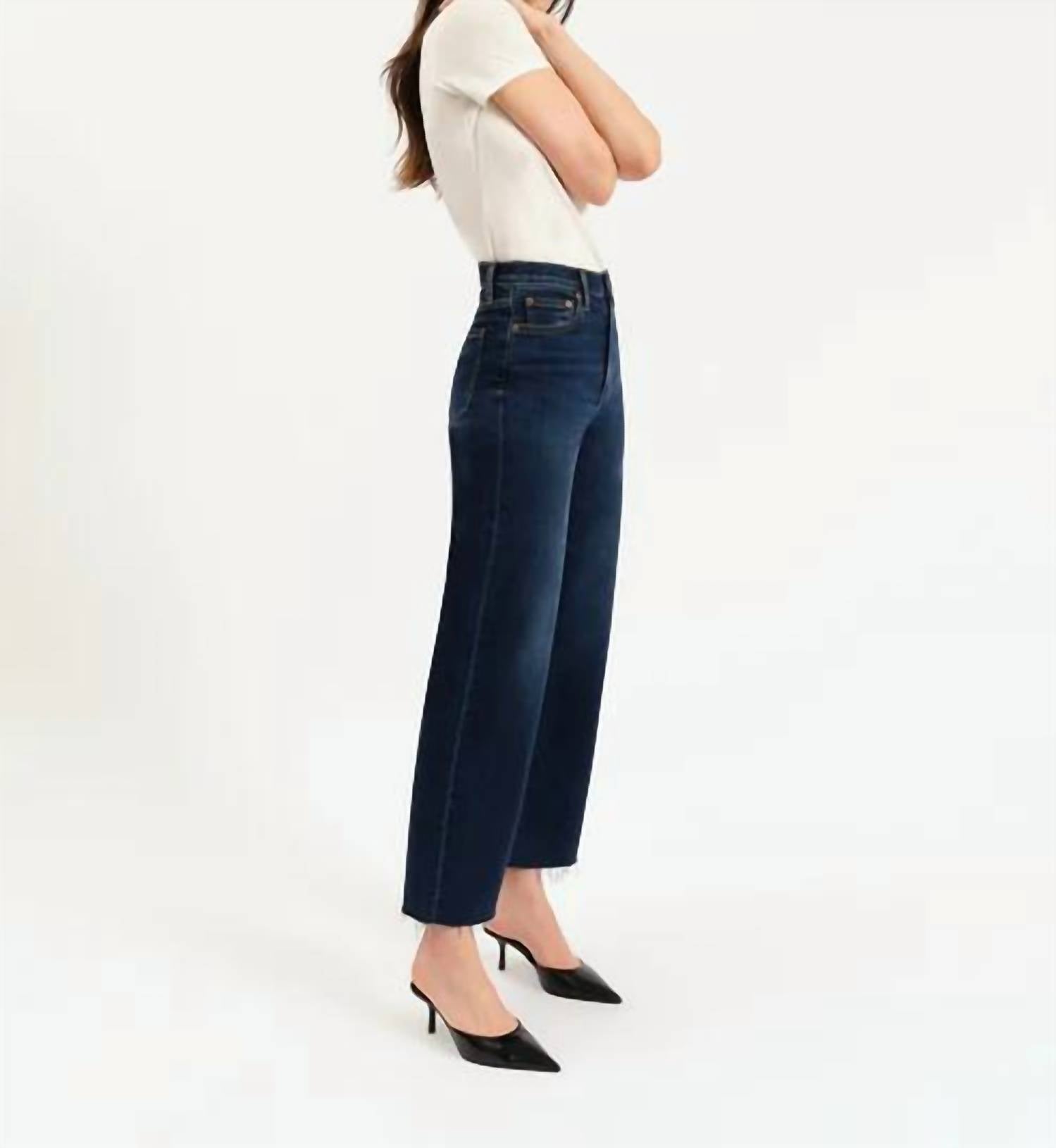 Daze - Pleaser High Rise Wide Ankle Jeans