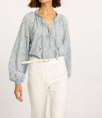Caballero - Aurelia Long Sleeve V-neck Top