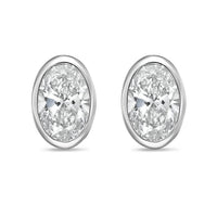 Diana M Jewels - Women's Oval Lab-grown Diamond Stud Earrings (3.00 Tcw) - Signature