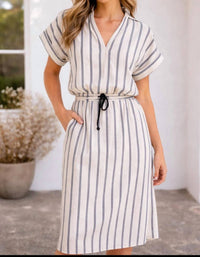 Starkx - Elaine Linen Stripe Top