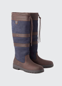 Dubarry Women's Galway Country Boot in navy brown - women's shoe