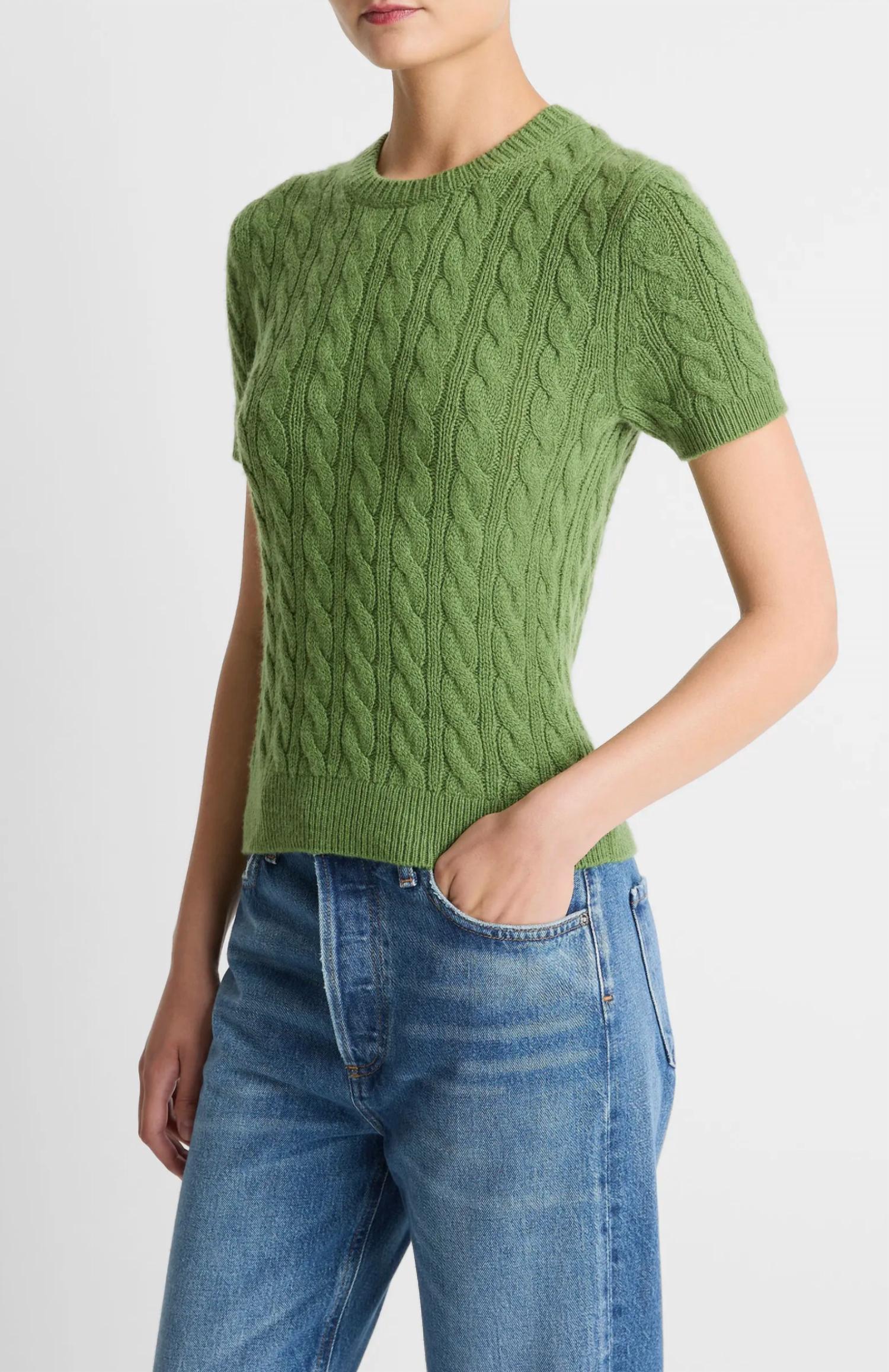 Vince - Cashmere Blend Cable Knit Tee
