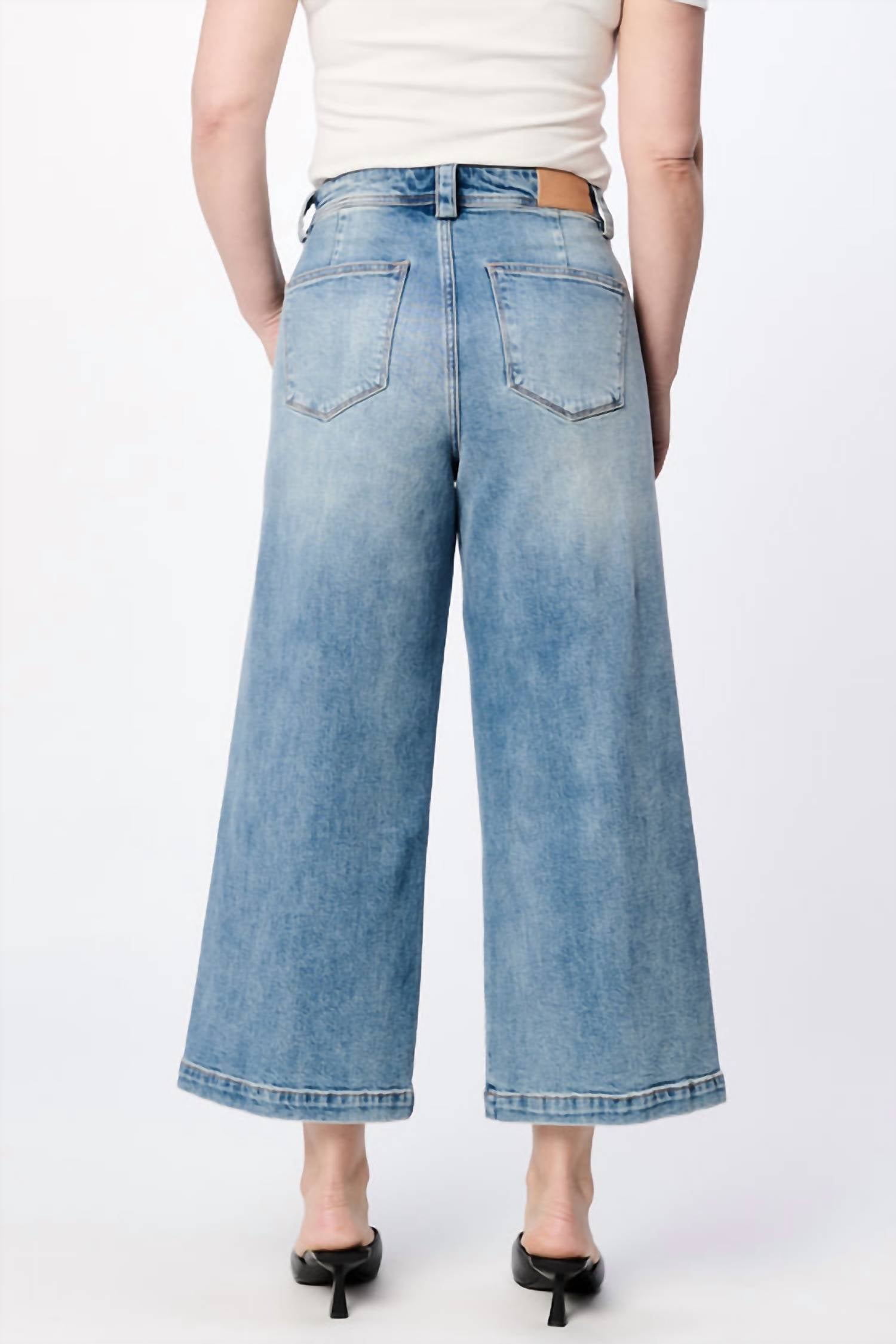 Dear John Denim - Audrey High Rise Wide Leg Crop Jeans