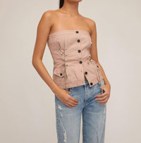OAKLEY CANVAS LACE UP CORSET