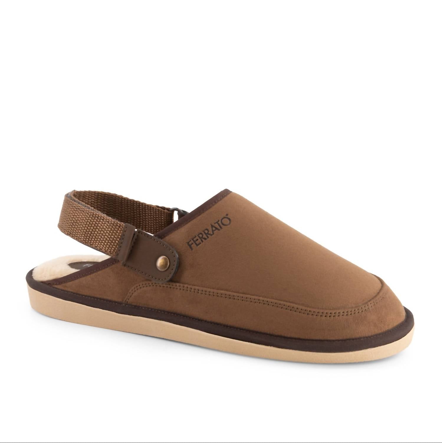 Ferrato Men's Slip On Closure Slippers in brown - men's loafer