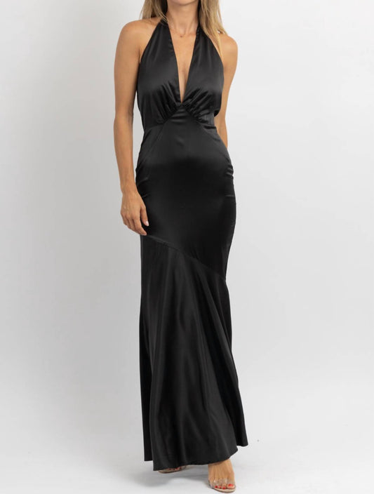 FINER THINGS PLUNGING MAXI DRESS