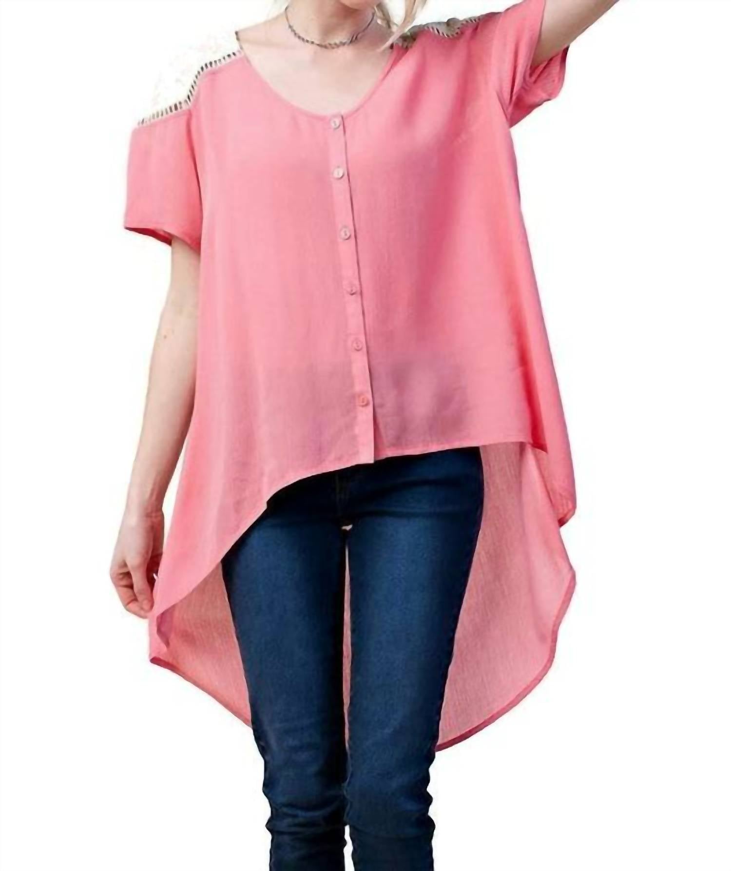 Kori - Lace Shoulder Blouse