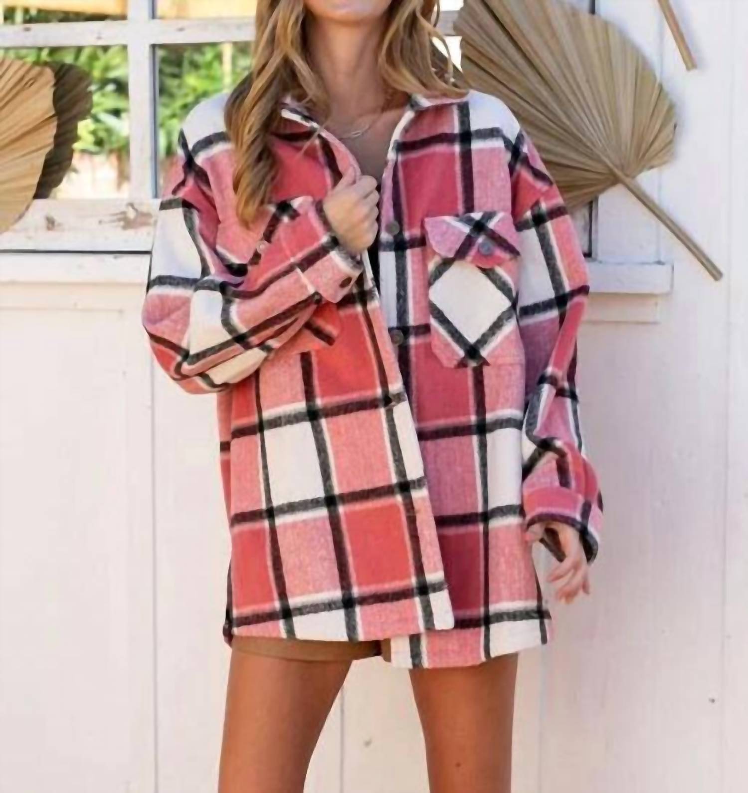 Hailey & Co - Confident Plaid Shacket - Plus