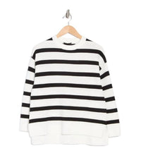 T Tahari - Striped Crewneck Sweater