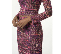 Area Stars Lee Mock Neck Jersey Top in abstract print - women's long sleeve top - view 4