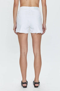 PISTOLA Connor Relaxed High Rise Vintage Shorts in blank canvas - women's shorts - alternate view