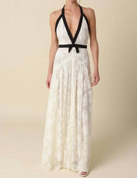 OLIVACEOUS Olivia Lace Maxi Dress in white - women's dress
