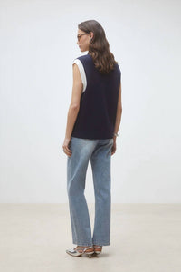 Suncoo - Gales Two-tone Buttoned Cardigan