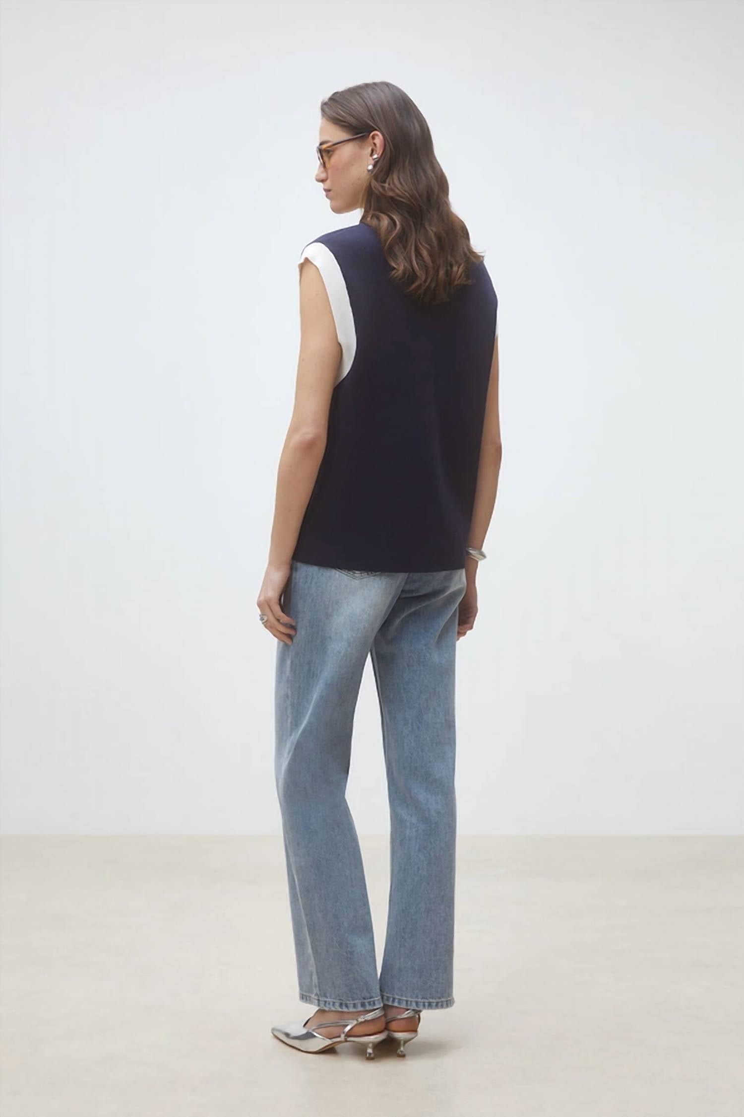 Suncoo - Gales Two-tone Buttoned Cardigan