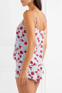 Equipment - Alexy Floral Slip On Silk Pajamas Set