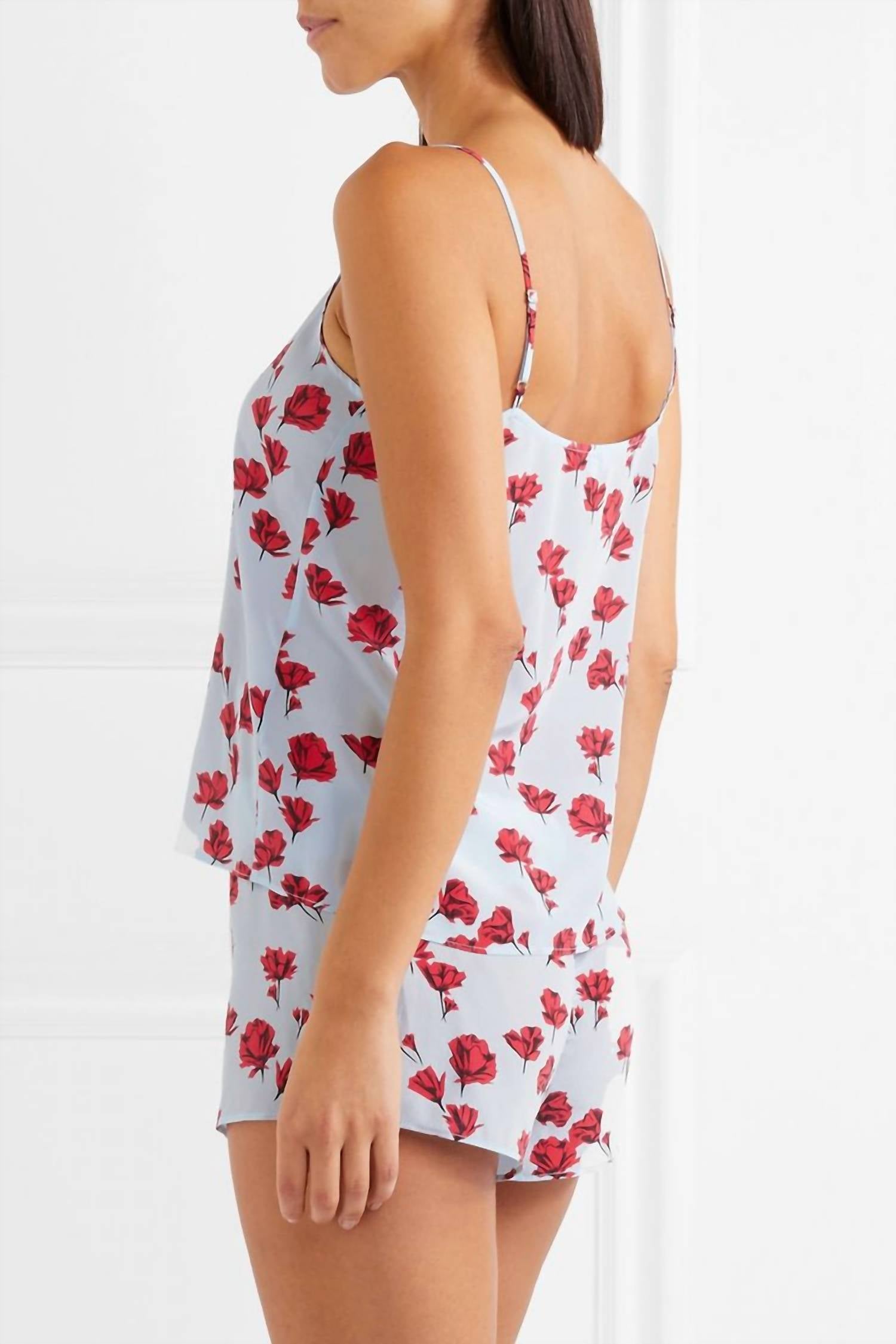Equipment - Alexy Floral Slip On Silk Pajamas Set